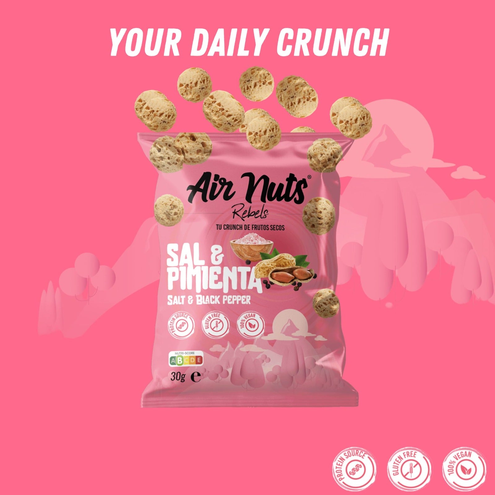 Air Nuts Salt And Black Pepper Peanuts 30Gm