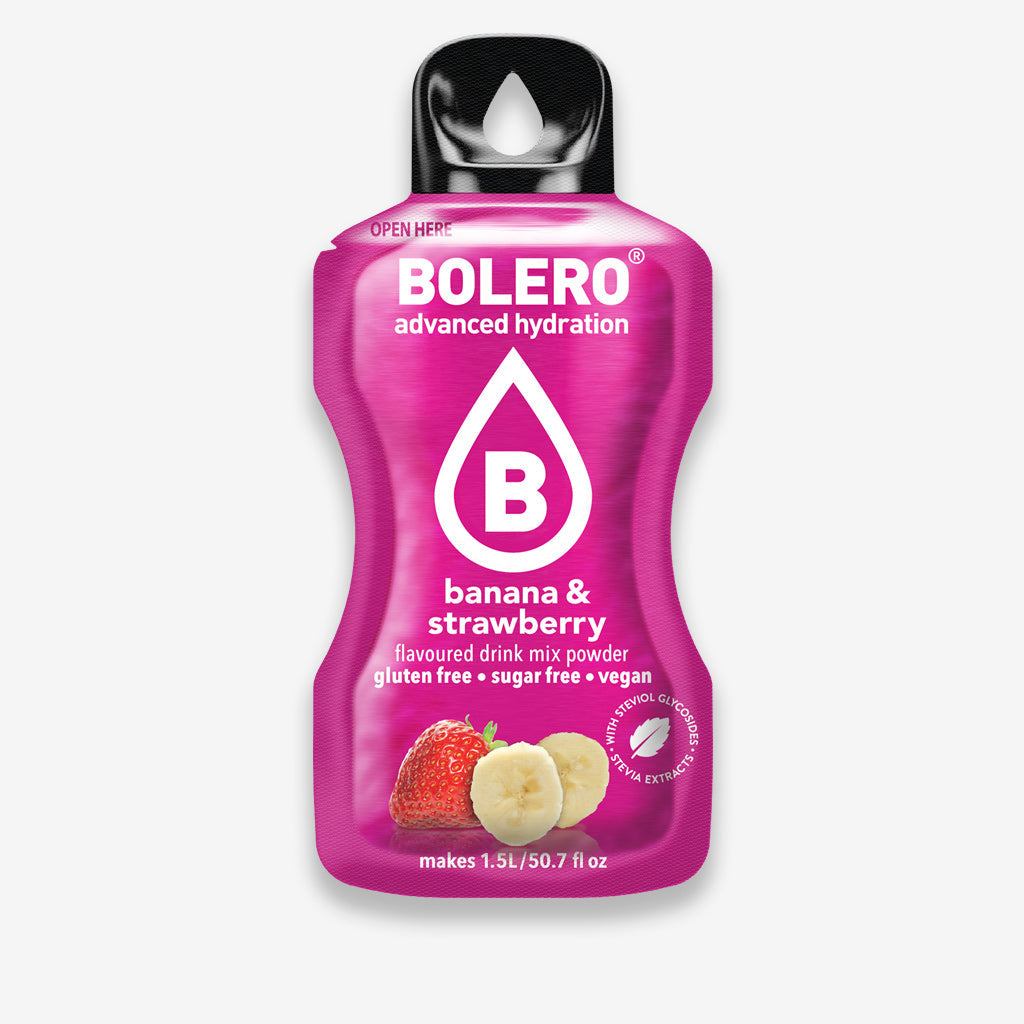 Bolero Banana & Strawberry Sugar-Free Drink Mix 9g - product packaging