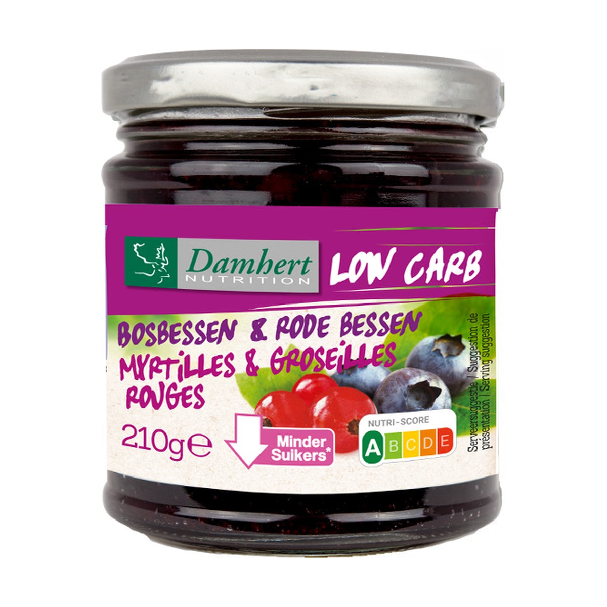 Damhert Blueberry And Red Currant Low Carb Jam 210Gm