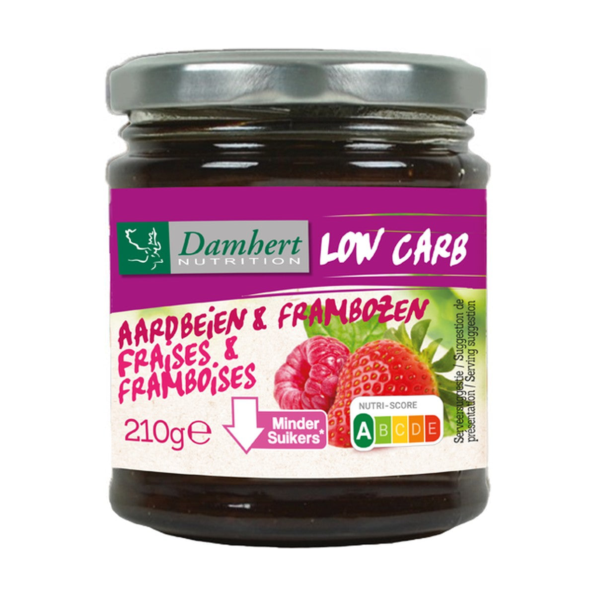 Damhert Strawberry And Raspberry Low Carb Jam 210Gm