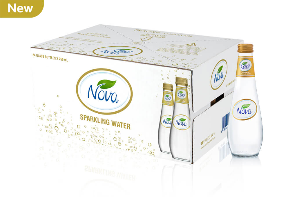 Nova Glass Bottled Sparkling Water 250Ml x 24