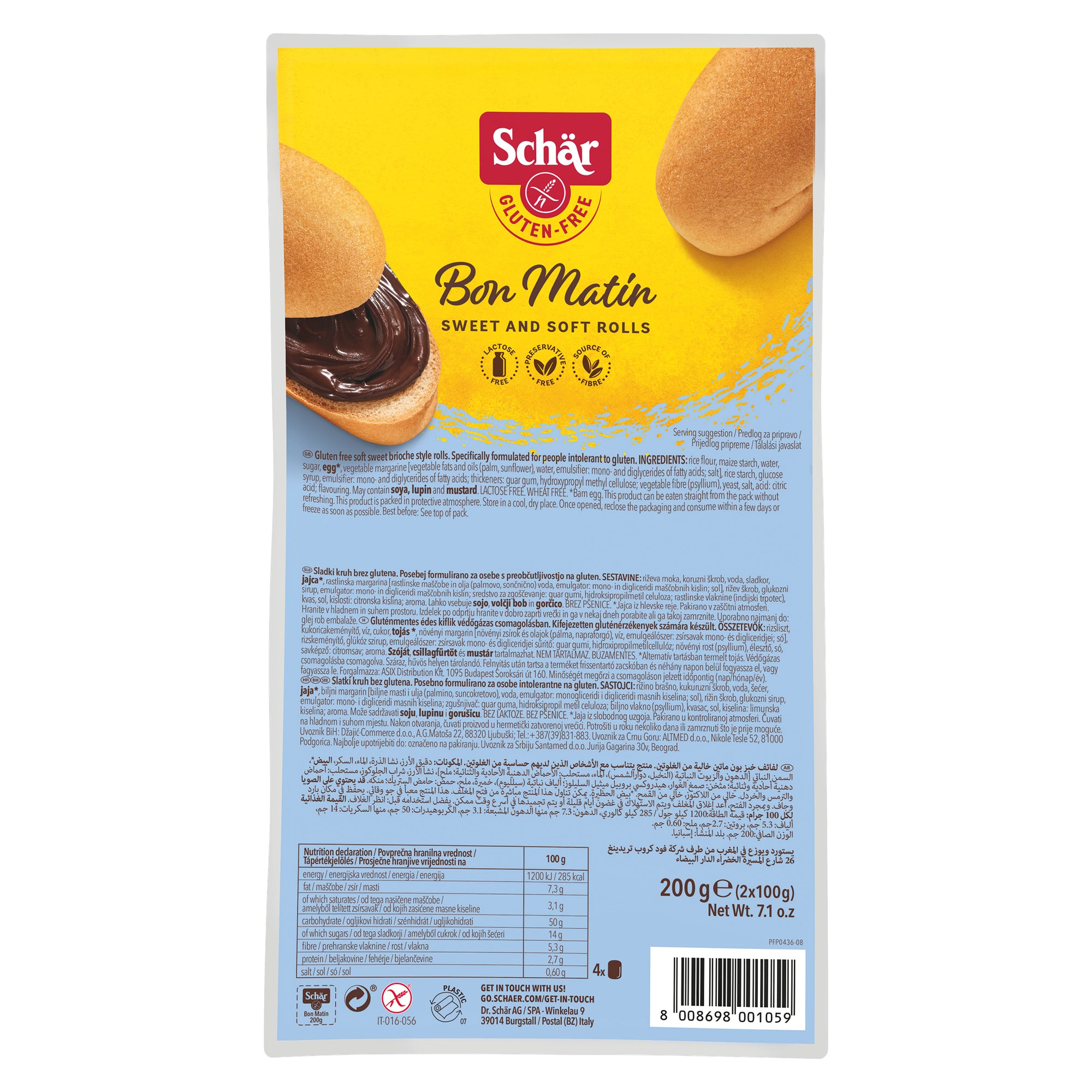 Schar Bon Matin gluten-free sweet bread rolls 200g