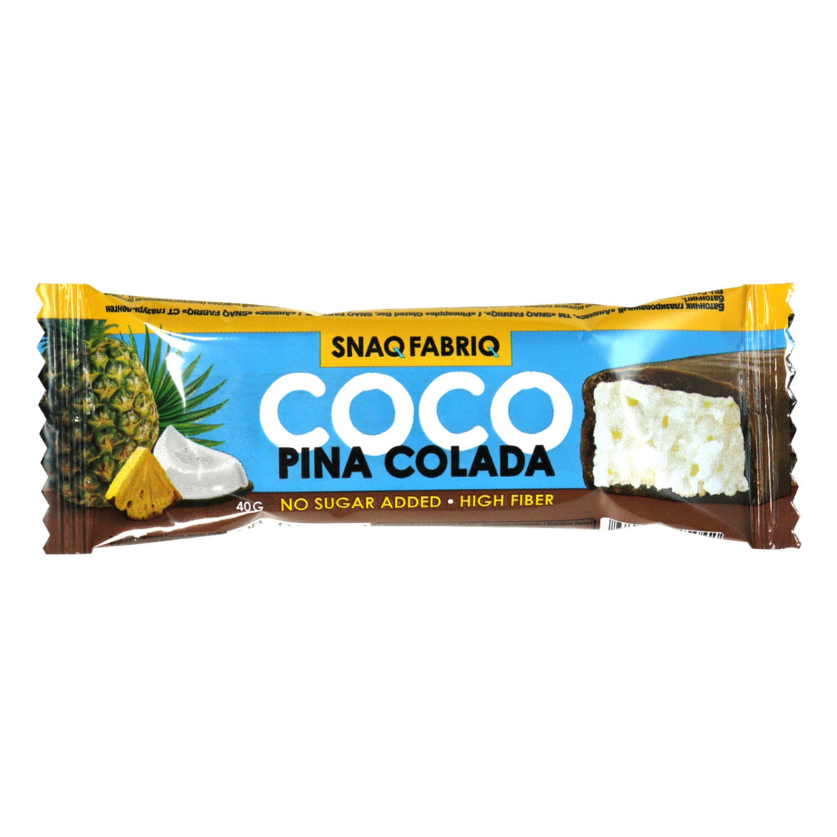 Snaq Fabriq Coco Pina Colada bar 40 g, no added sugar