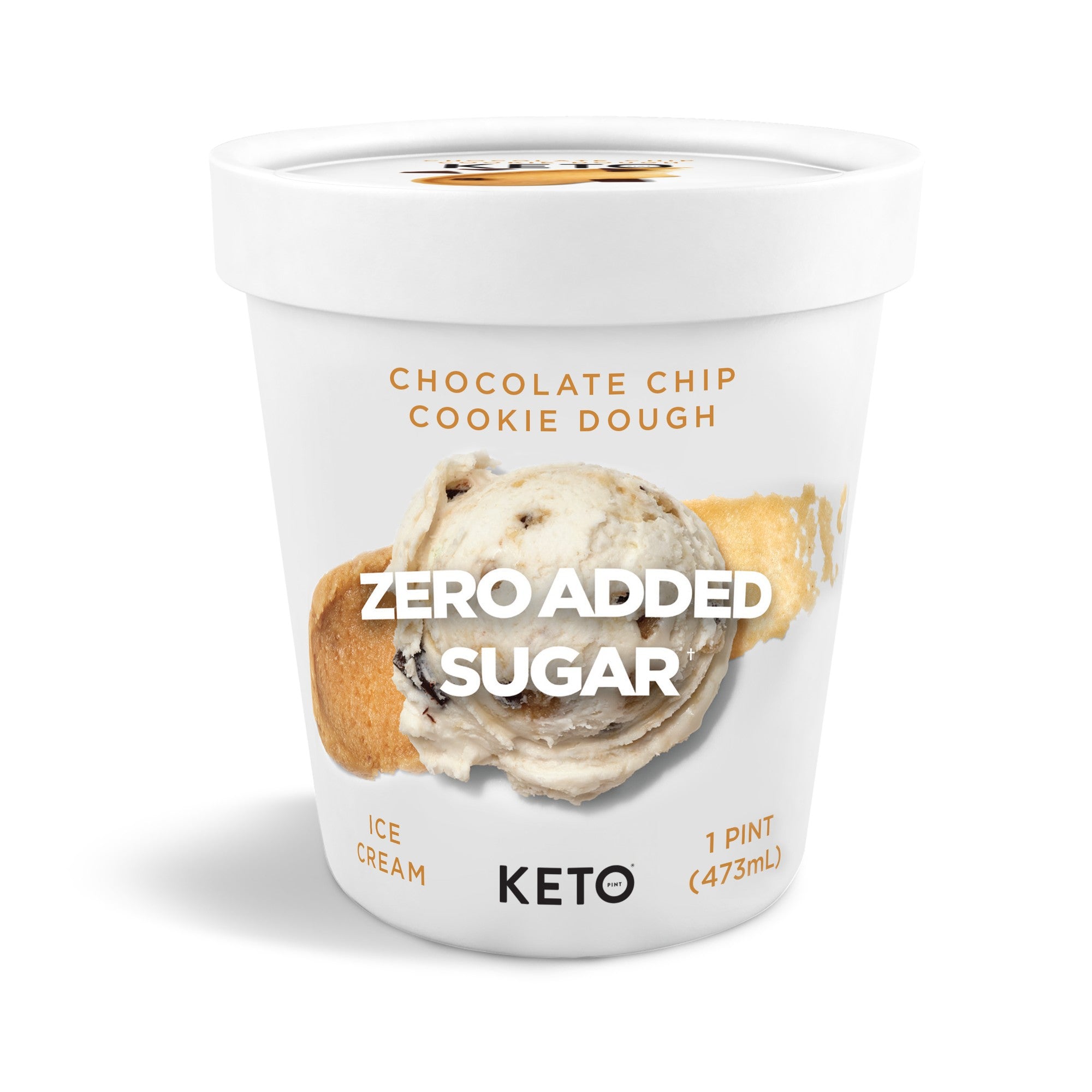 Keto Pint Chocolate Chip Cookie Dough zero added sugar ice cream 473ml