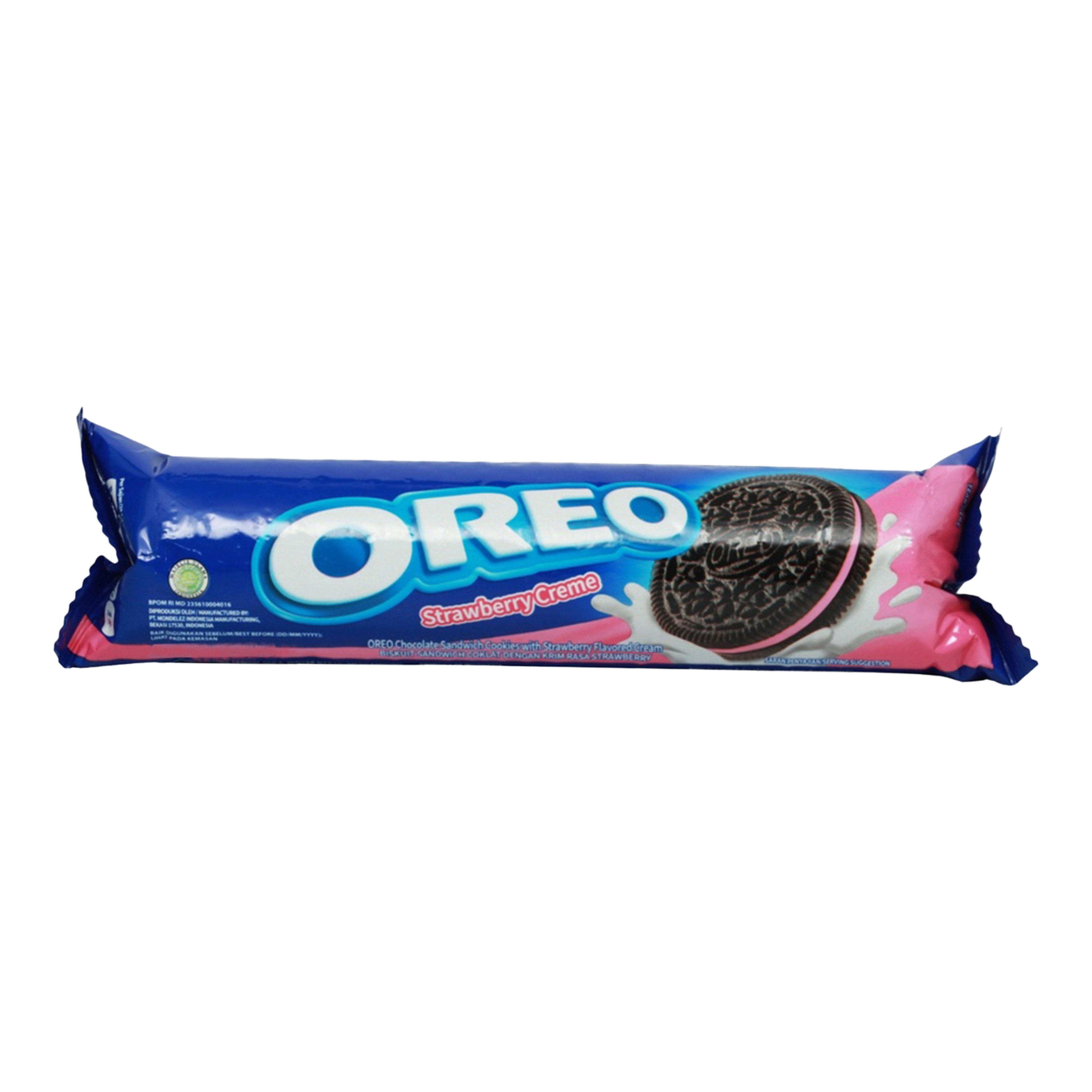 Oreo Strawberry Creme Sandwich Biscuit 35Gm pack front