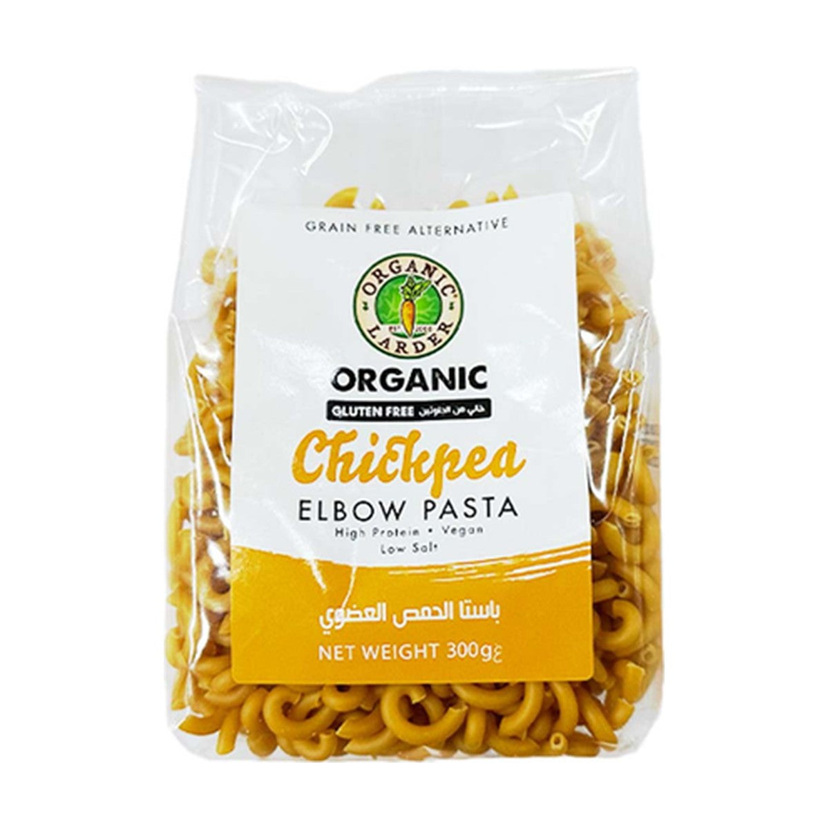Organic Larder Chickpea Elbow Pasta 300Gm