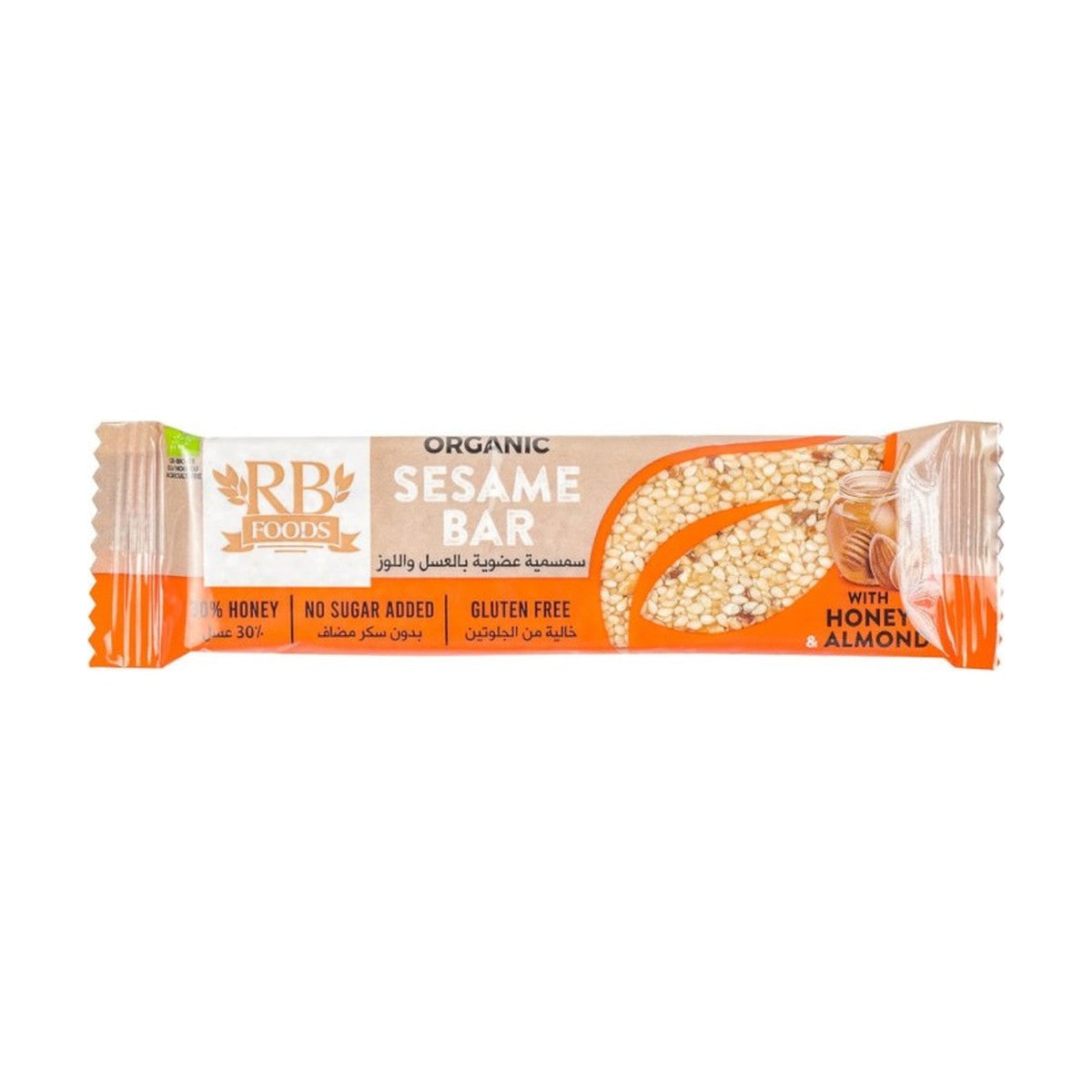 Rb Foods With Honey And Almond Organic Sesame Bar 30Gm