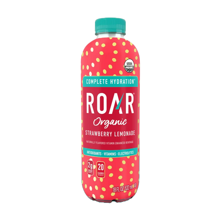 Roar Strawberry Lemonade Organic Vitamin Enhanced Beverage 532ml