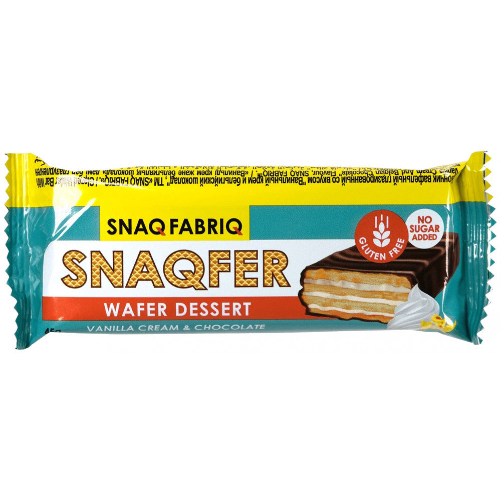 Snaq Fabriq Snaqfer wafer dessert vanilla cream and chocolate 45 g