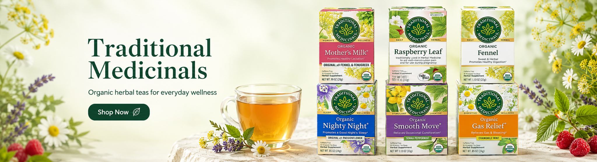 Traditional Medicinals organic herbal teas
