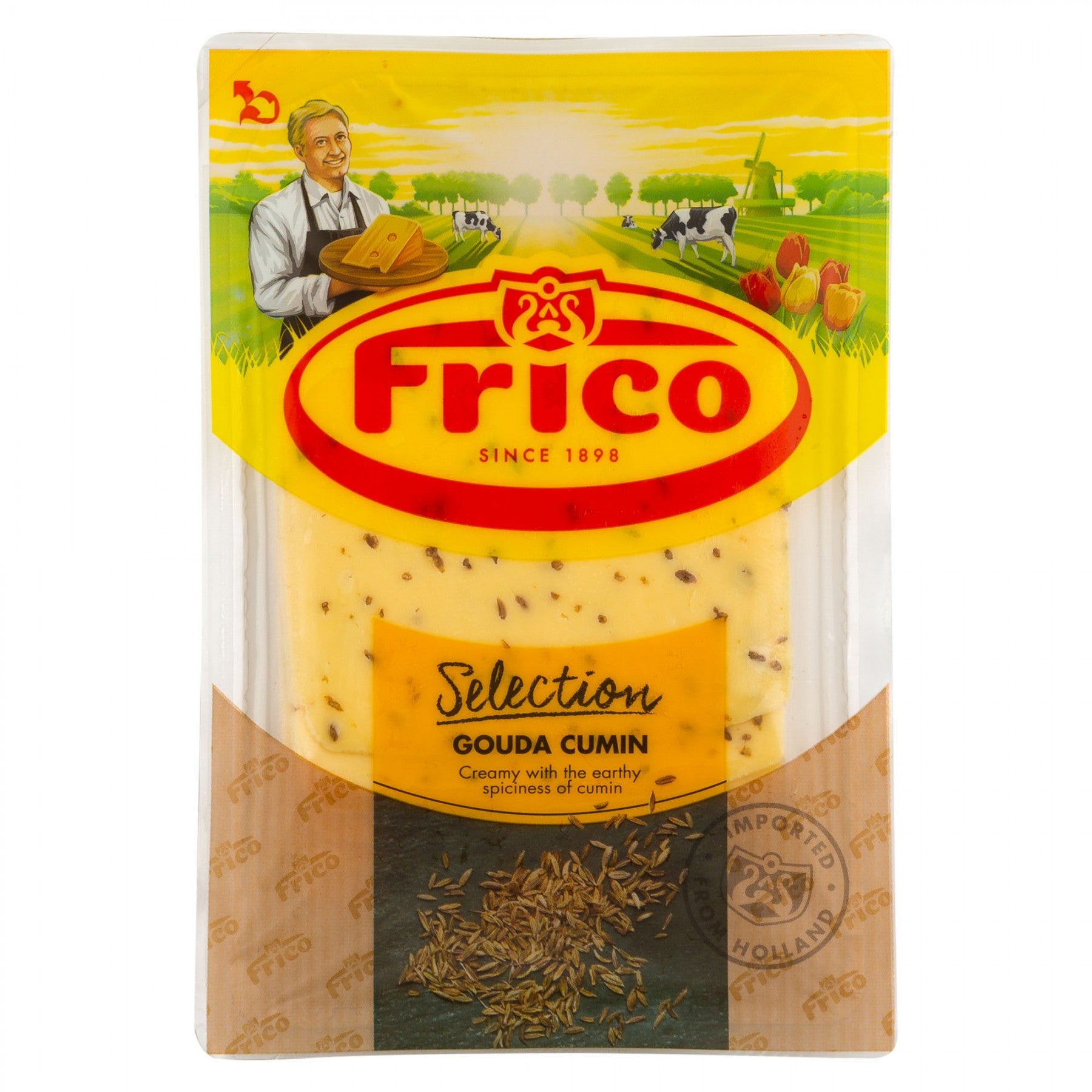 Frico Gouda Cumin Tranches Sliced Cheese 150Gm