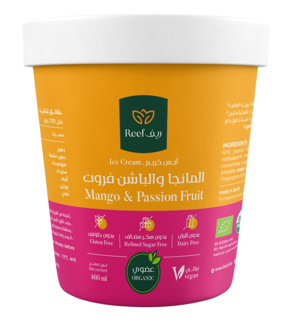 Reef Organic Passion & Fruit Ice Cream 460Ml