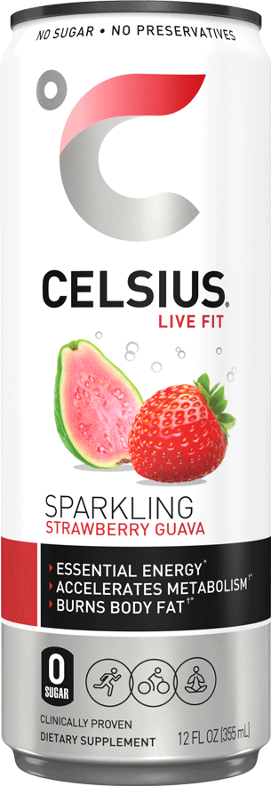 Celsius Sparkling Strawberry Guava Energy Drink 355Ml