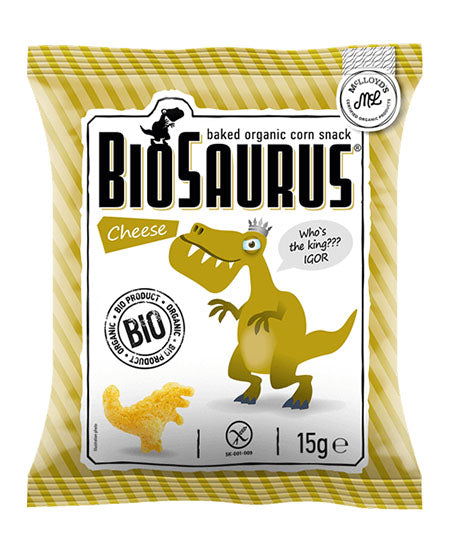 Biosaurus Cheese Baked Organic Corn Snack 15Gm