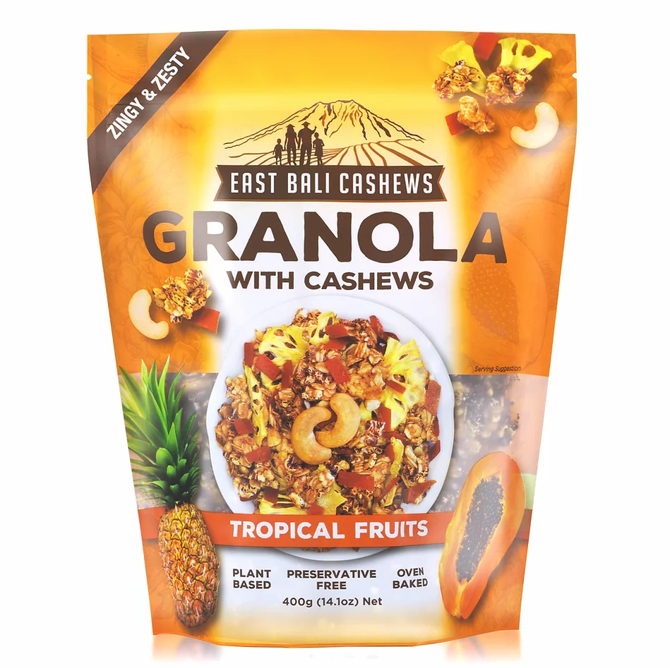 East Bali Cashews Tropical Fruits Granola 400Gm