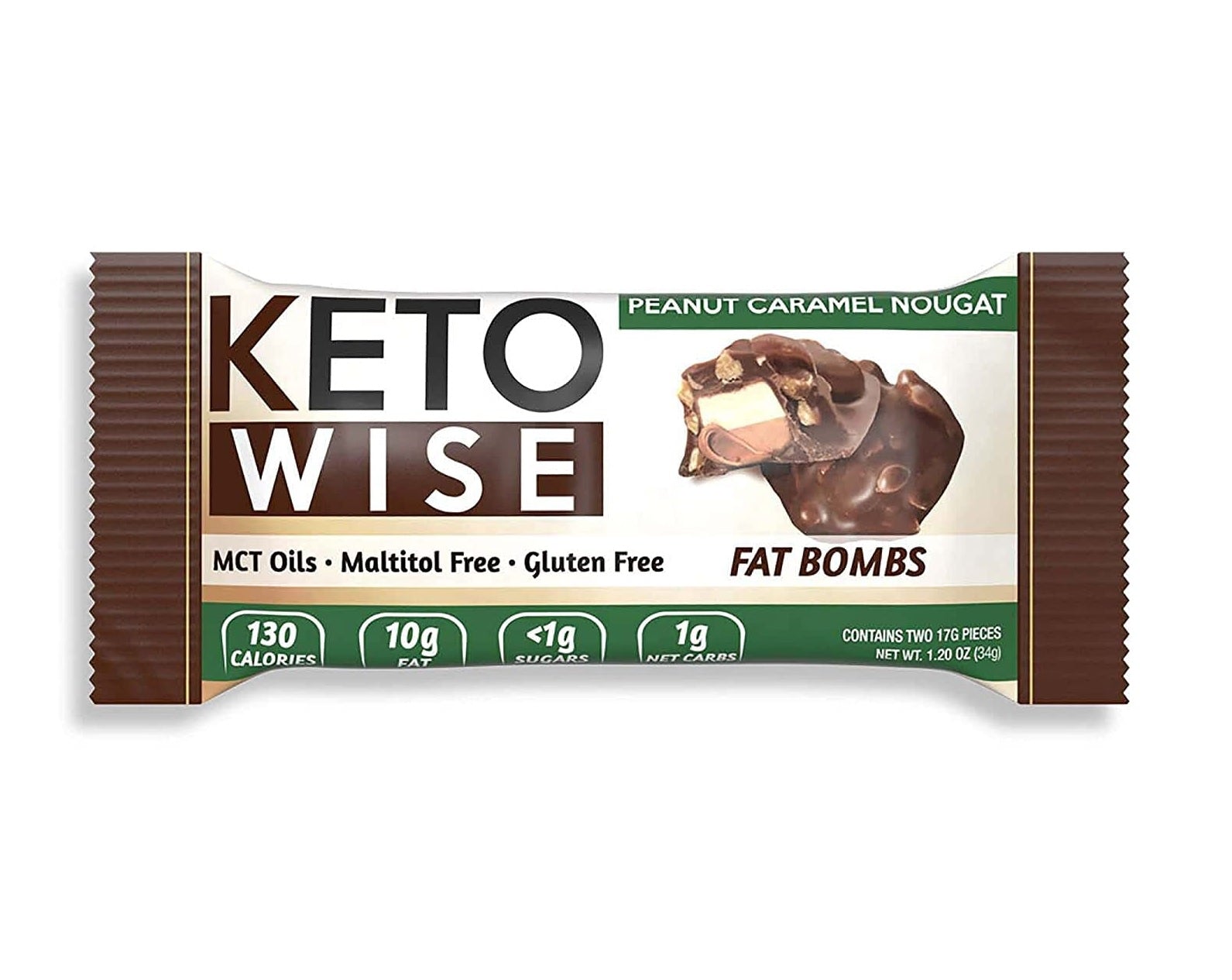 Keto Wise Peanut Caramel Nougat 34Gm