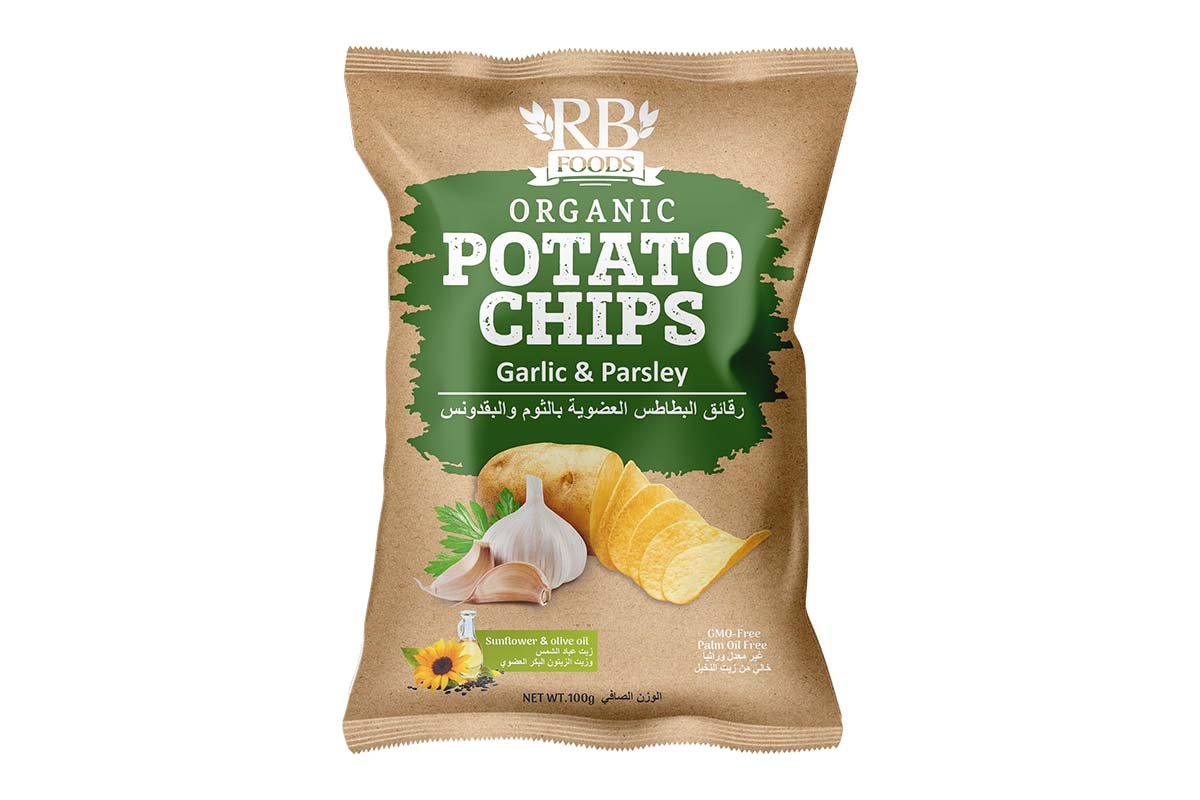 Rb Foods Garlic & Parsley Organic Potato Chips 40Gm