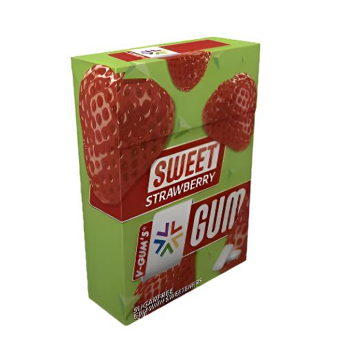 V-Gum Sweet Strawberry Chewing Gum Sugar Free 14Gm