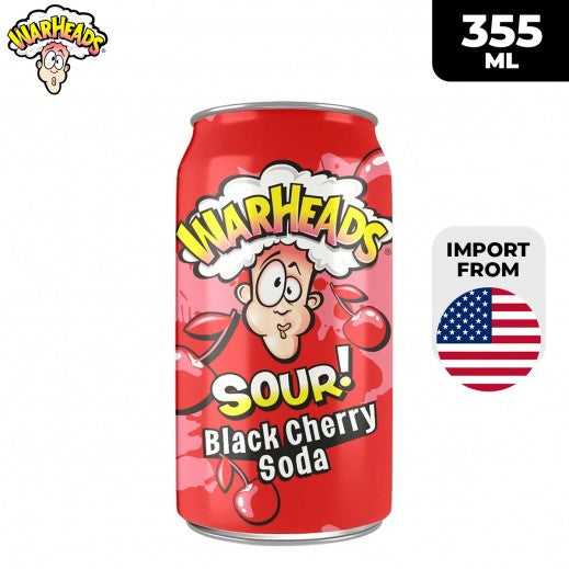 Warheads Black Cherry Sour Soda 355Ml