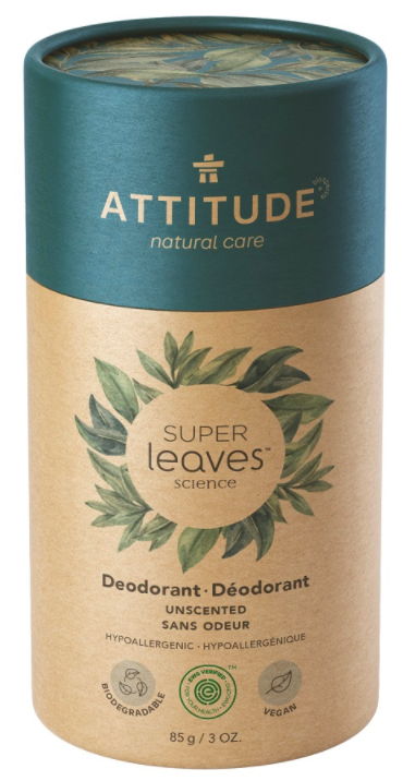 Attitude Super Leaves Unscented Deodorant 85Gm