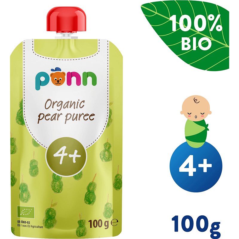 Ponn Pear Organic Puree 100Gm