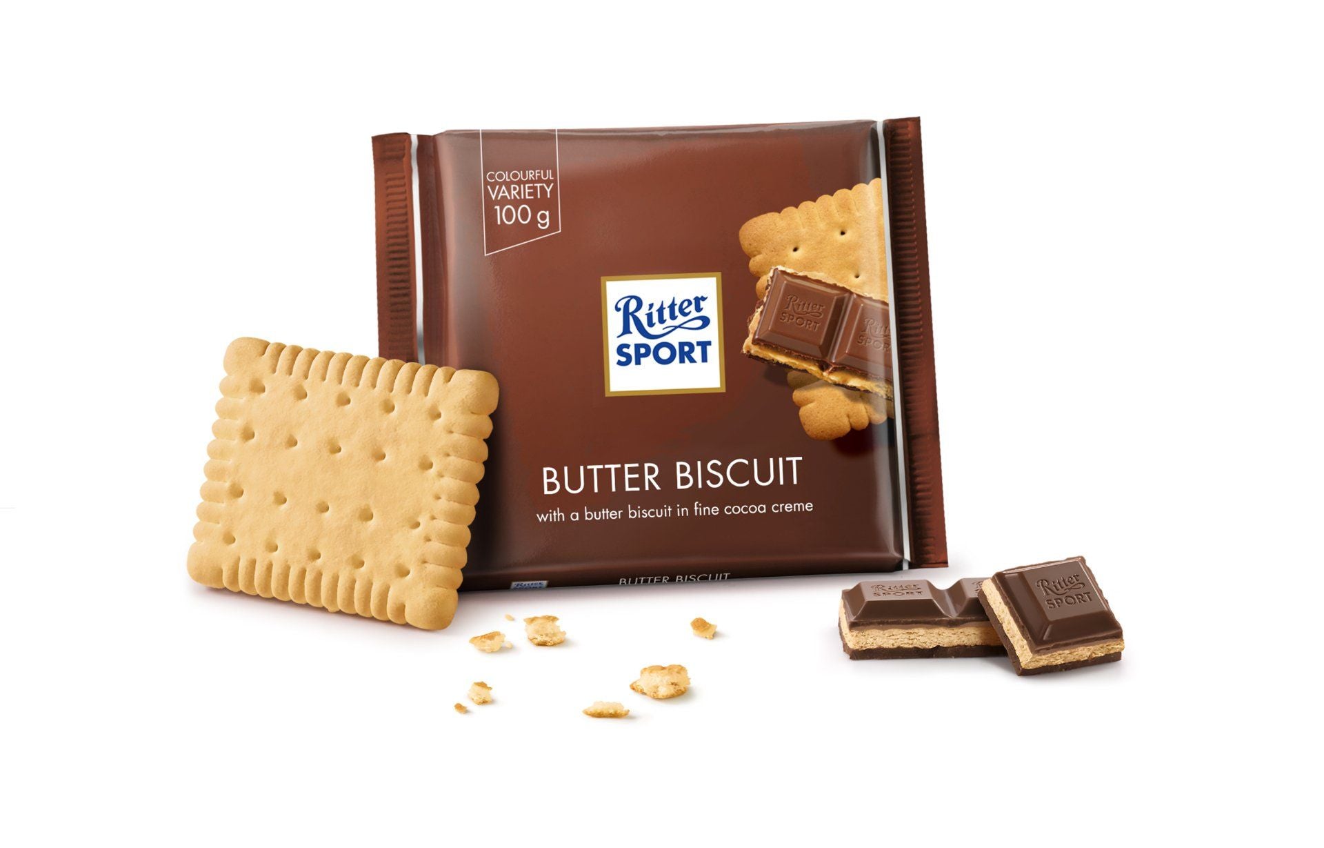 Ritter Sport Chocolate Butter Biscuit 100Gm