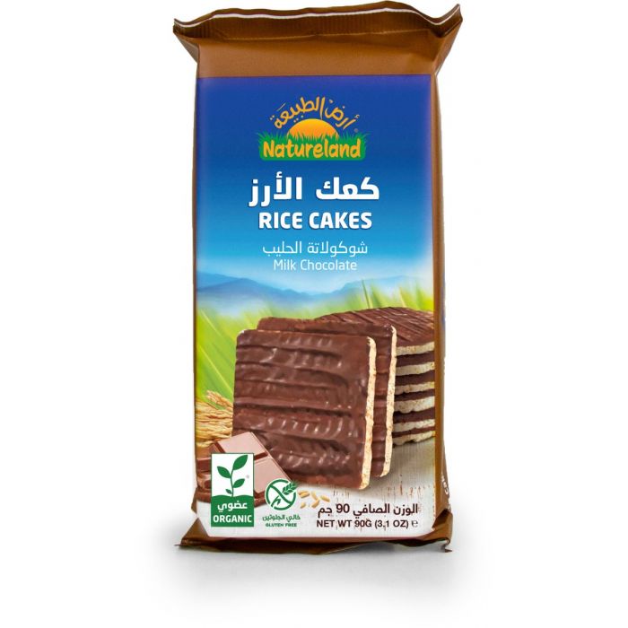 Natureland Milk Chocolate Rice Cakes 90Gm