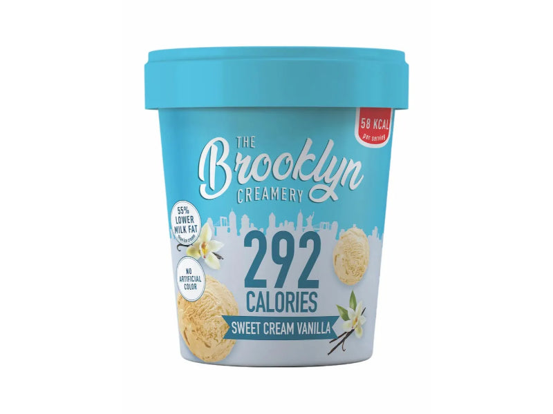 Brooklyn Creamery Sweet Cream Vanilla Low Calorie Ice Cream 450Ml