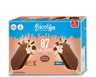 Brooklyn Creamery Vanilla With Belgian Chocolate Coating Low Calorie Ice Cream 55Ml