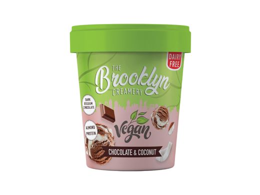 Brooklyn Creamery Chocolate & Coconut Vegan Ice Cream Tub 450Ml