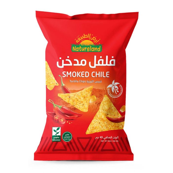 Natureland Smoked Chile Tortilla Chips 45Gm