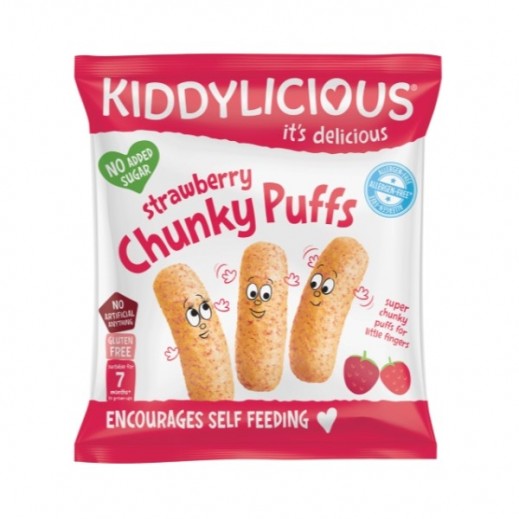 Kiddylicious Strawberry Chunky Puffs 12Gm