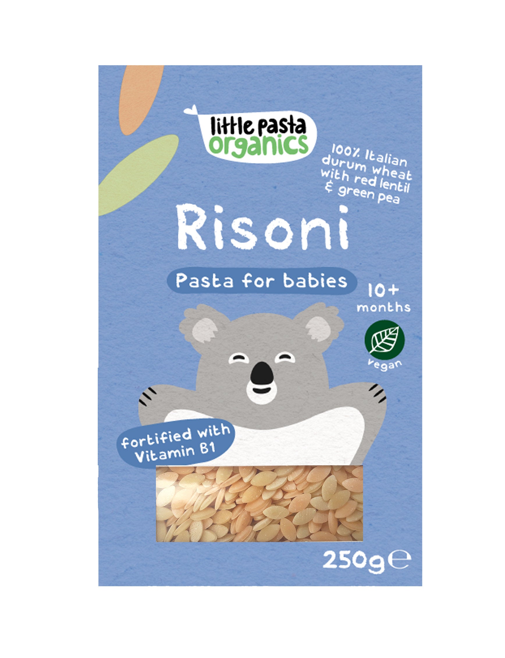 Little Pasta Red Lentil & Pea Risoni Organic Baby Pasta 250Gm