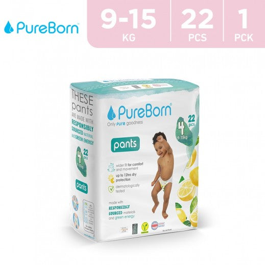 Pureborn Size 4 Singles Culotte Nappy