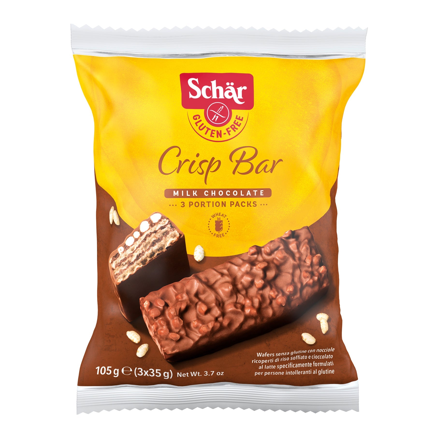 Schar Gluten Free Crisp Bar 105Gm