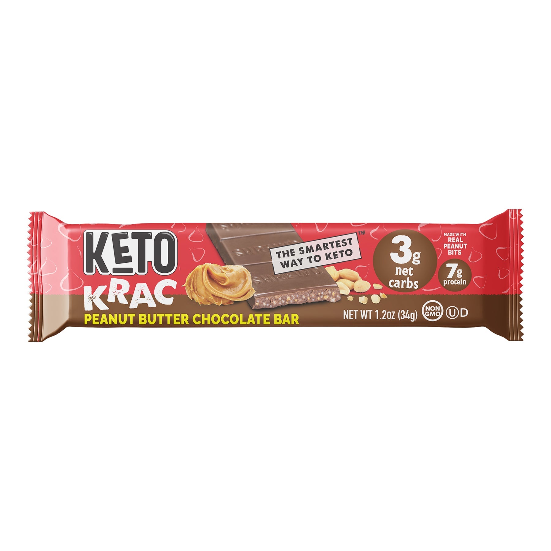 Keto Krac Peanut Butter Chocolate Bar 34Gm