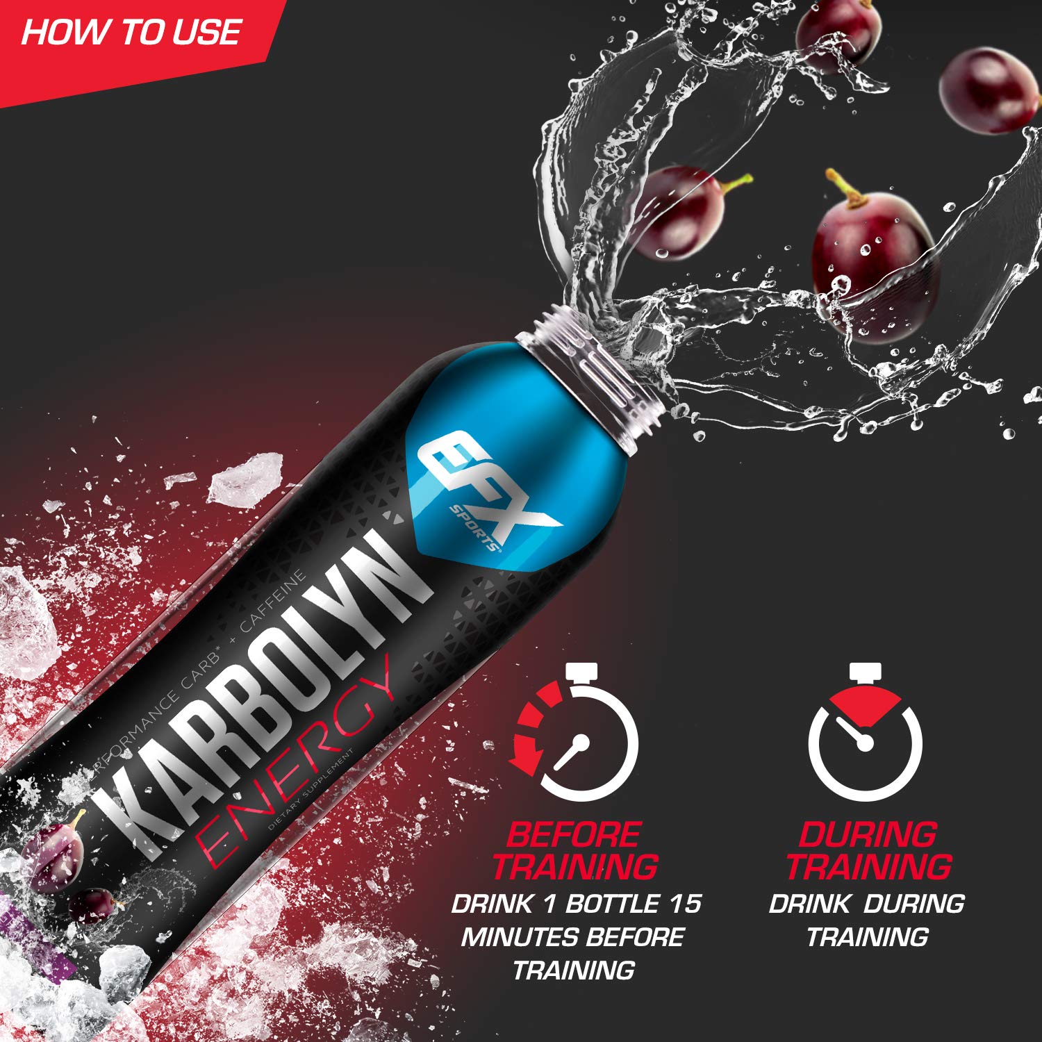 Efx Sports Caffeine Grape Karbolyn Fuel Drink 473Ml