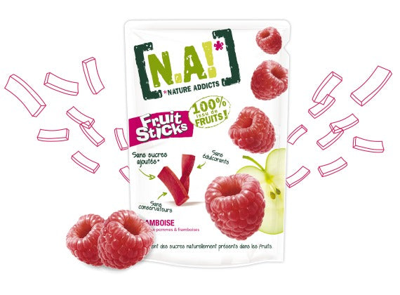 Nature Addicts Raspberry & Apple Fruit Sticks 35Gm