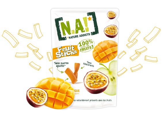 Nature Addicts Passion Fruit & Apple Fruit Sticks 35Gm