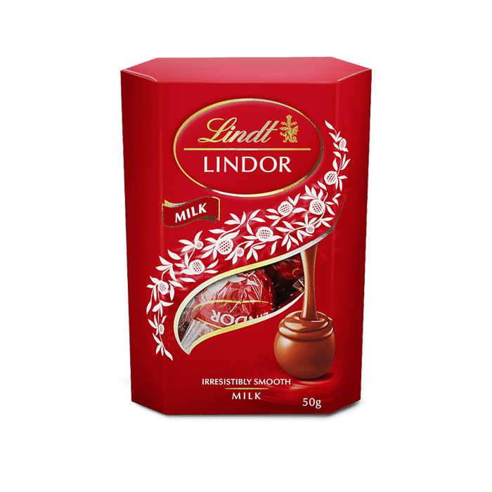 حبات Lindor بشوكولاتة الحليب والنعناع من Lindt - 50 جم
