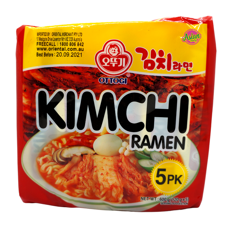 Ottogi Kimchi Ramen Noodles Bundle 600Gm