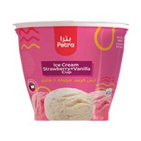 Petra Strawberry Vanilla Ice Cream Cup 100Gm