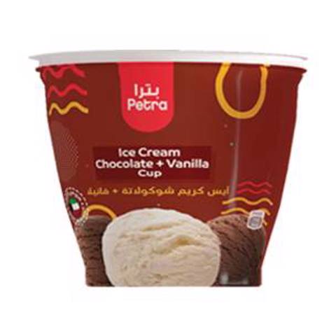 Petra Chocolate Vanilla Ice Cream Cup 100Gm