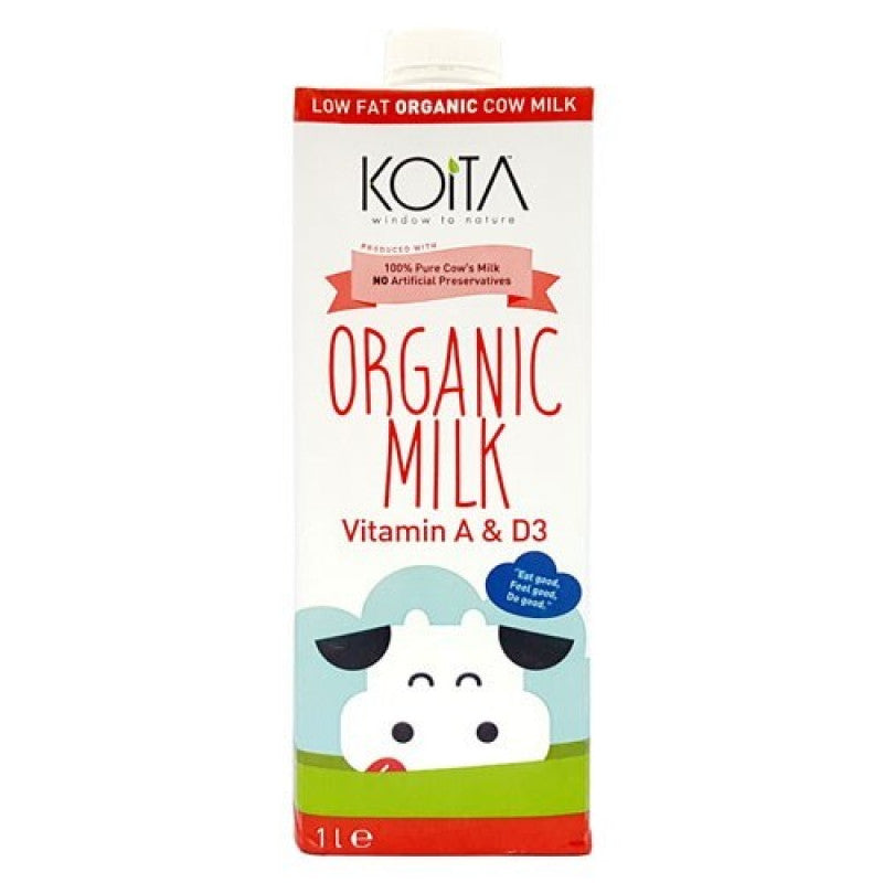 Koita Low Fat Organic Milk 1Ltr