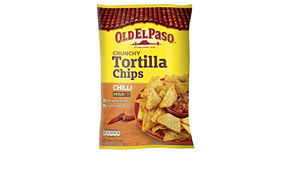 Old El Paso Mild Chili Tortila Chips 185Gm
