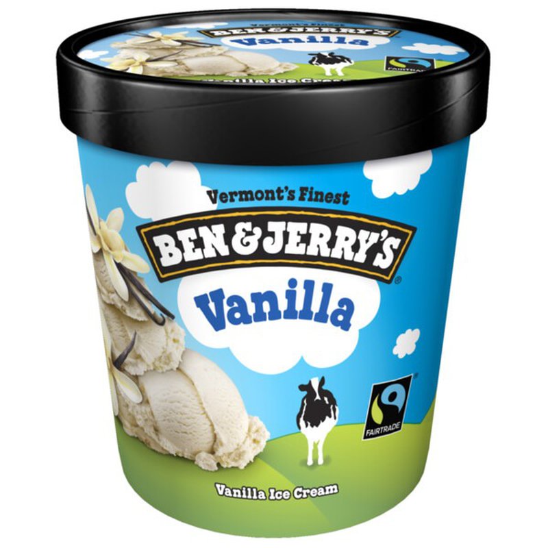 Ben & Jerrys Vanilla Ice Cream 473Ml