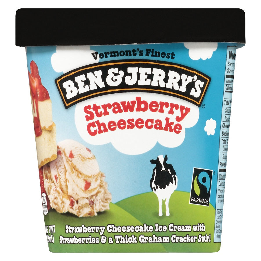 Ben & Jerrys Strawbery Ice Cream 473Ml