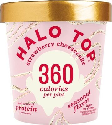 Halo Top Strawberry Cheese Cake Ice Cream 473Ml
