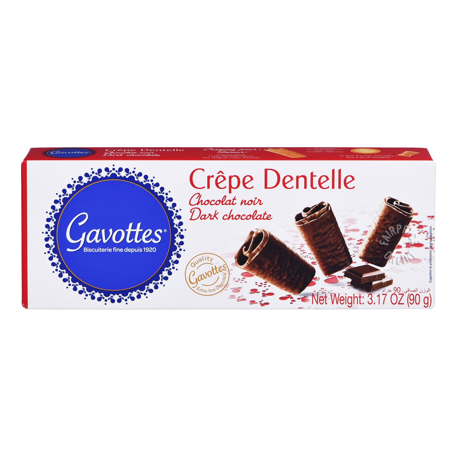 Gavottes Chocolate Noir Crepes Dentelle 90Gm