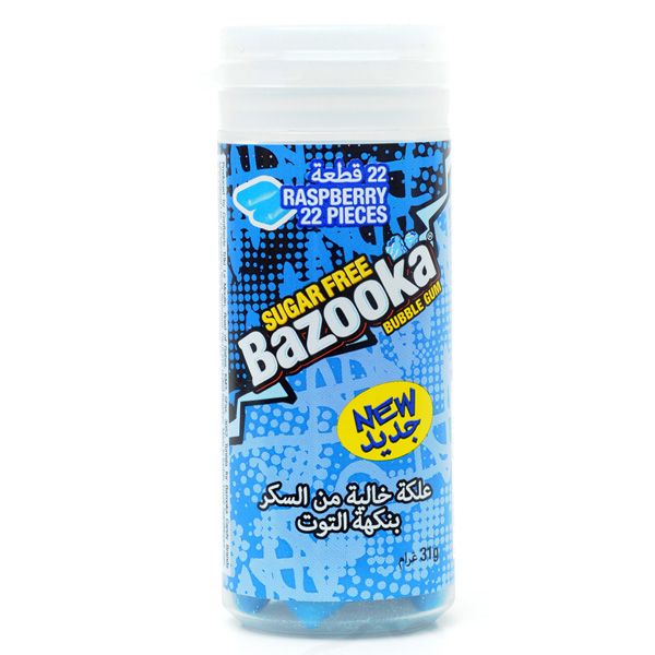 Bazooka Raspberry Flavour Sugar Free Gum 31Gm